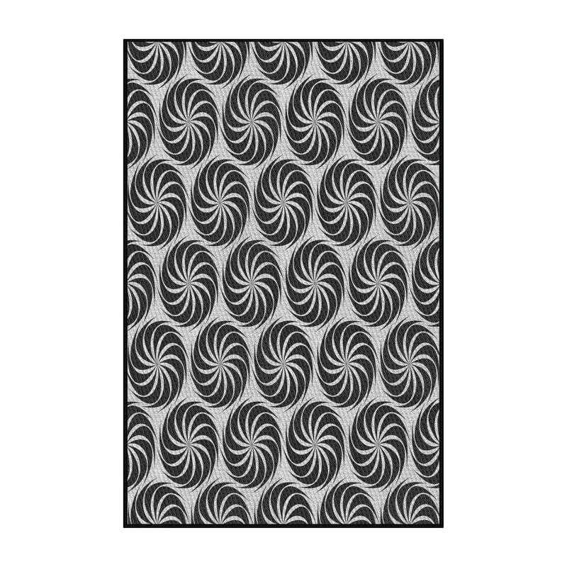 Tapis gris Power Loom, Rectangle 5 pi x 7 pi