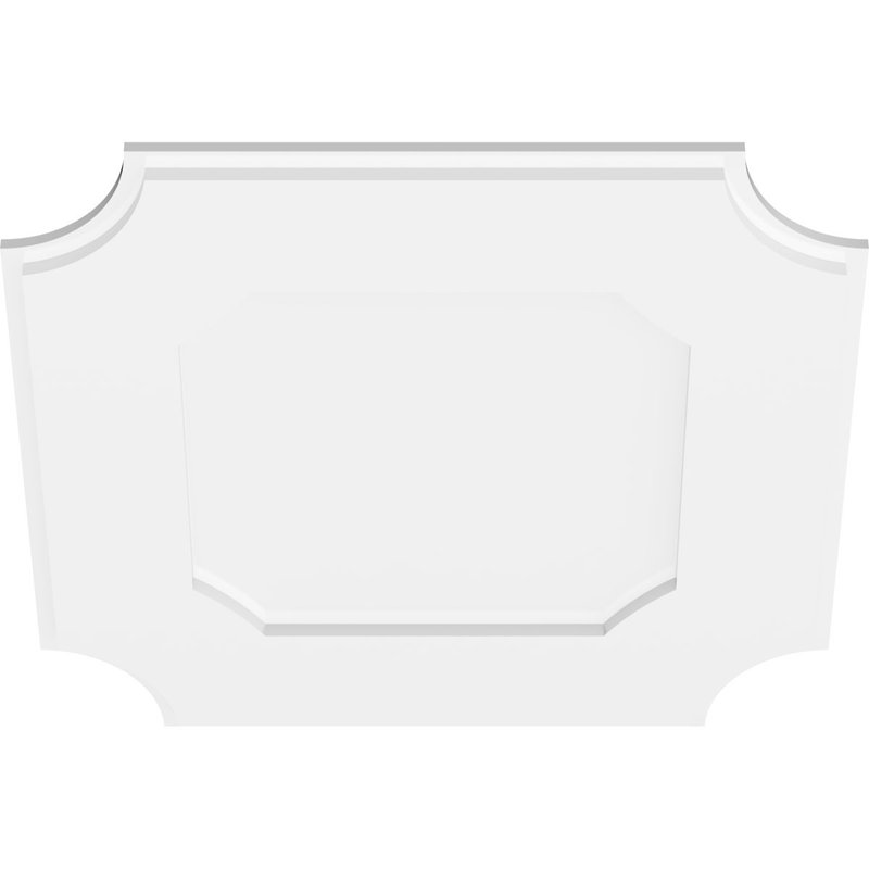 12"OD x 7"C x 1"P Locke Architectural Grade PVC Contemporary Ceiling Medallion, 1" H x 12" W x 12" D