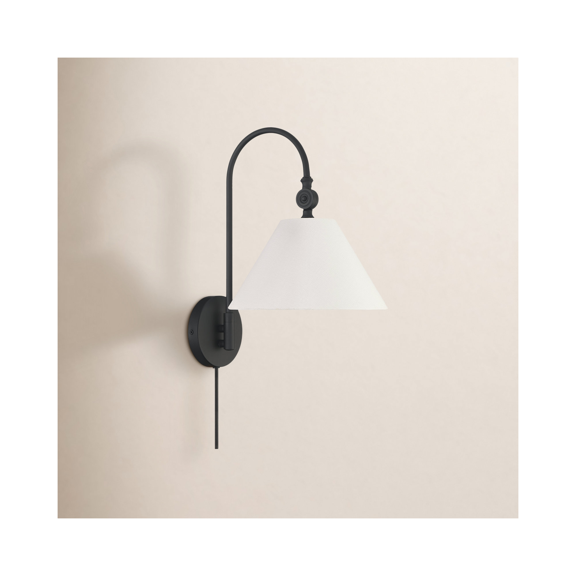 Teviston Single Light Dimmable Wall Sconces, Black