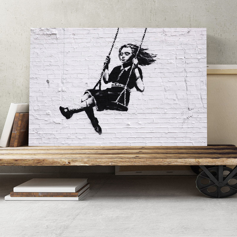 Banksy - Wrapped Canvas Print, 40cm H x 60cm W