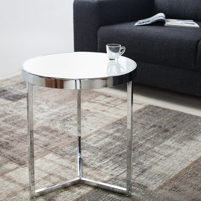 Courcelles Glass Top Three Leg Round Side Table
