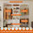 96” Closet System Tower with 3 Wooden Drawers, 3 Expandable Rods & Adjustable Shelves, Cut to Fit 4-8FT, Heavy -Duty