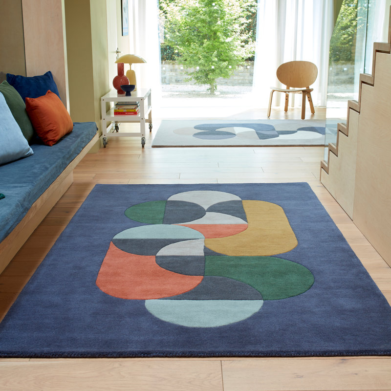 Brinlie Geometric Wool Hand Tufted Area Rug, Rectangle 200 x 300cm