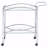 2-Tier Rectangular Glass Shelf Metal Bar Cart