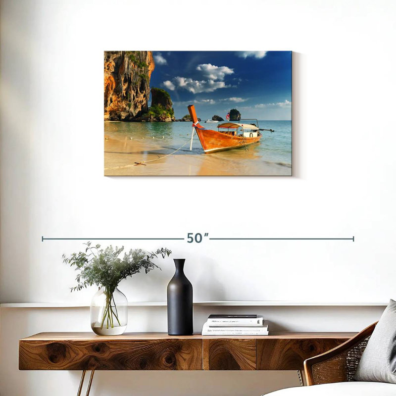 Bateau Mehar à Railay Beach, H 20 po x l 30 po