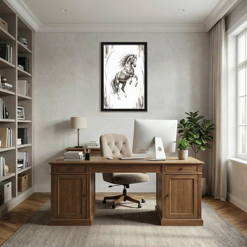 «Animals Dynamic Horse», reproduction d'art sur toile, H 18 po x l 12 po