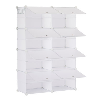 32 Pair Stackable Shoe Storage Cabinet