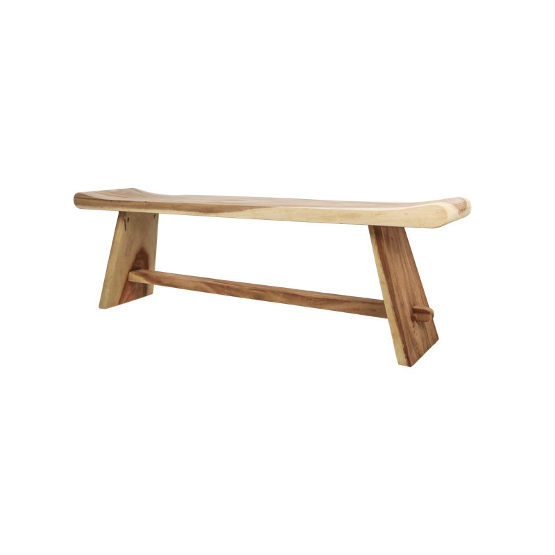 Yellow Pine Solid Wood Bench, H47cm x W150cm x D30cm