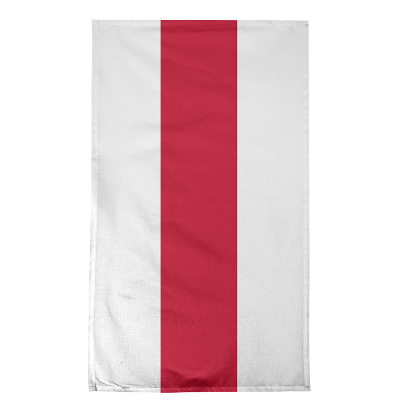 Anaheim Stripe Tea Towel Kitchen Towel, Poly Twill, White/Red