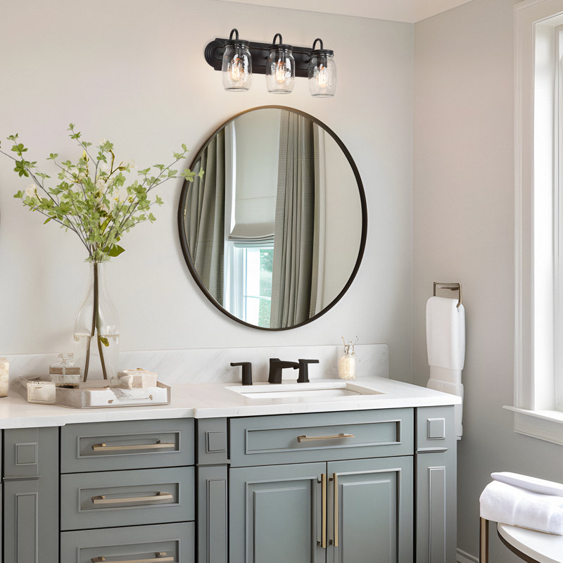 Éclairage pour meuble-lavabo brun foncé à intensité variable Carlile, 3