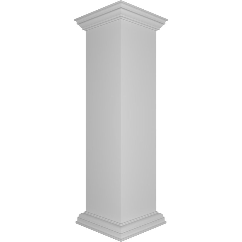 Poteau de poteau simple avec chapiteau plat et garniture de base (trousse d'installation incluse)