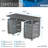 Harris 48'' Floating Computer Desk with Drawers and Storage Cabinet-305716449