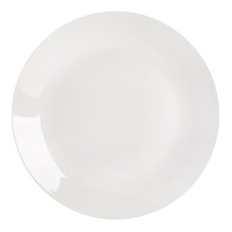 16-Piece White Porcelain Square Dinnerware Set