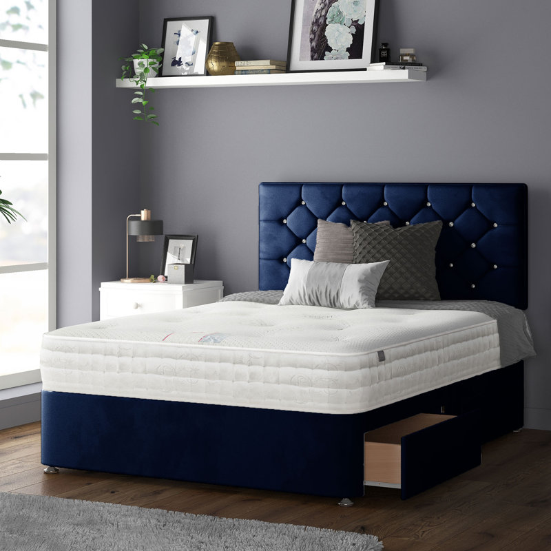 Farallones Upholstered Headboard, Royal Blue, Kingsize (5')