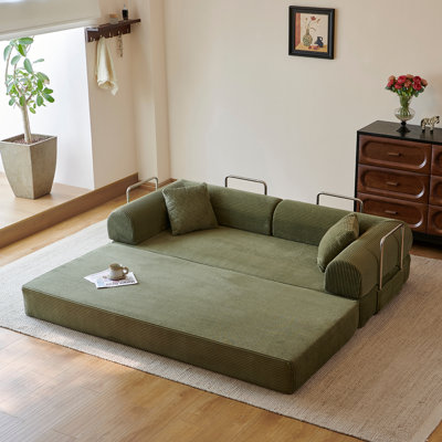 Canapé-lit convertible de 200 cm (78,8 po), en velours côtelé