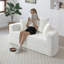 67L x 67W x 14.6H Inches Corduroy 1 Piece Beige Sofa