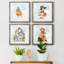 Cadre photo, ensemble de peintures sur papier