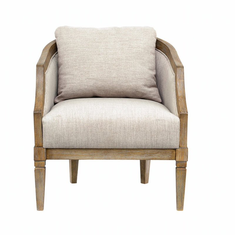 Classic Solid Wood Accent Chair with Durable Polyester Upholstery and Elegant Design for Comfortable Seating