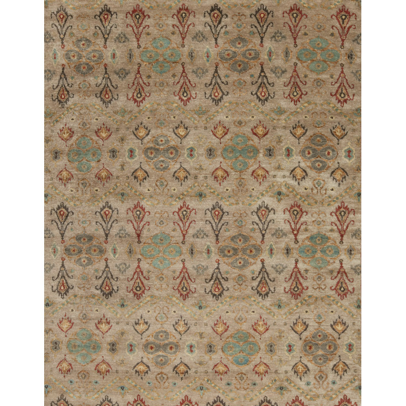 Vogue Hand Knotted Wool Area Rug, Rectangle 9' x 12'