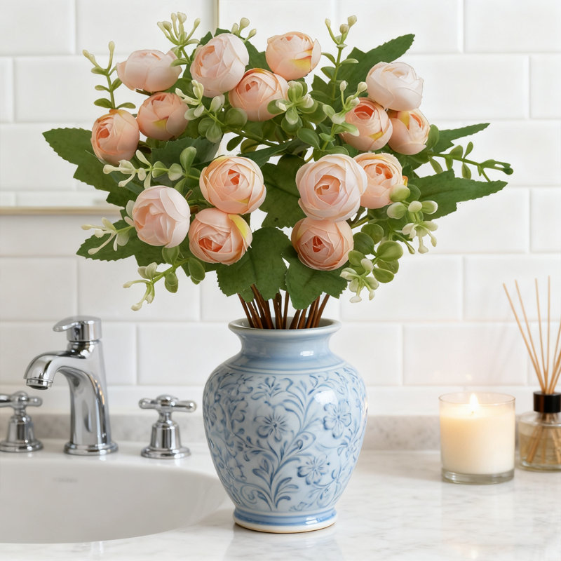2 PCS de fleurs de fantaisie, petites fleurs de fleurs de thé, décoration de bureau de mariage, Champagne
