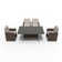 Rectangular 4 - Person 62.99" Long Dining Set with Cushions