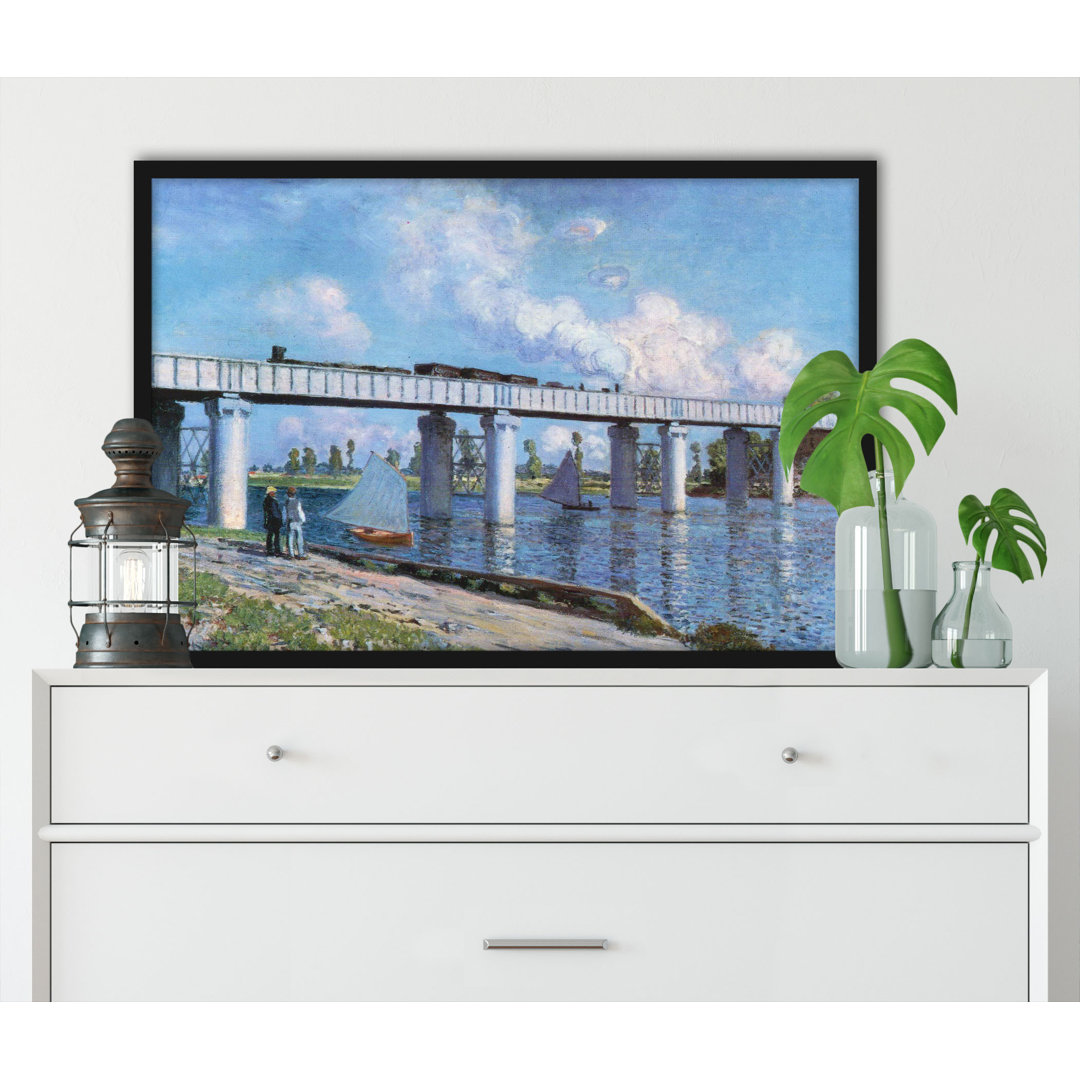 Gerahmter Kunstdruck The Railway Bridge in Argenteuil von Claude Monet