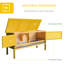 Yellow Rabbit Cage With Waterproof Asphalt Shingle Roof - Version Fir Wood Construction
