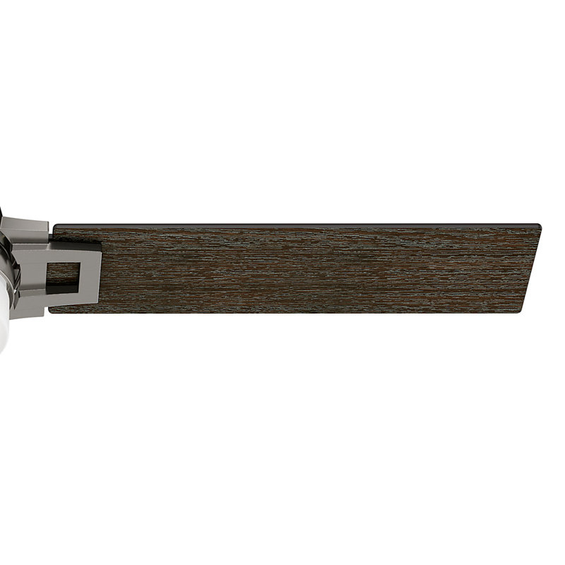 48'' Brushed Nickel 3-Blade Ceiling Fan with LED Light and Remote