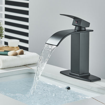 Single-Hole Single-handle Bathroom Faucet with Drain Assembly