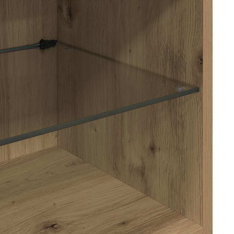 Unfinished TV Stand for TVs up to 24", Artisan Oak, 60cm H x 30.5cm L x 30cm W
