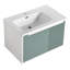 36'' Bathroom Vanity With Ceramic Hand Basin - Wall Mounted Mint Sink, 36" Mounted, , Fine Detail Processing, Stable Cabinet Structure