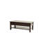 Table basse en bois avec tiroirs et tablette