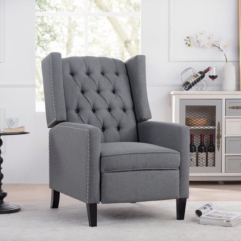 Fauteuil inclinable manuel, Gray Fabric