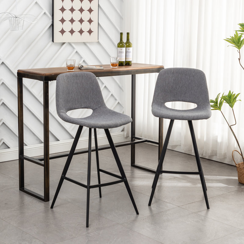 Ensemble de 2 tabourets de hauteur de comptoir 28,25 po Porth, Gris