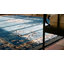Tapis surdimensionné antique à motif de médaillon chinois de couleur bleue