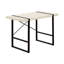 Poste de travail informatique pour bureau à domicile - Table d'écriture contemporaine de 122 cm (48 po) de long, en stratifié blanc et métal.-135931173