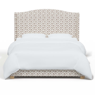 Allis Upholstered Wingback Bed