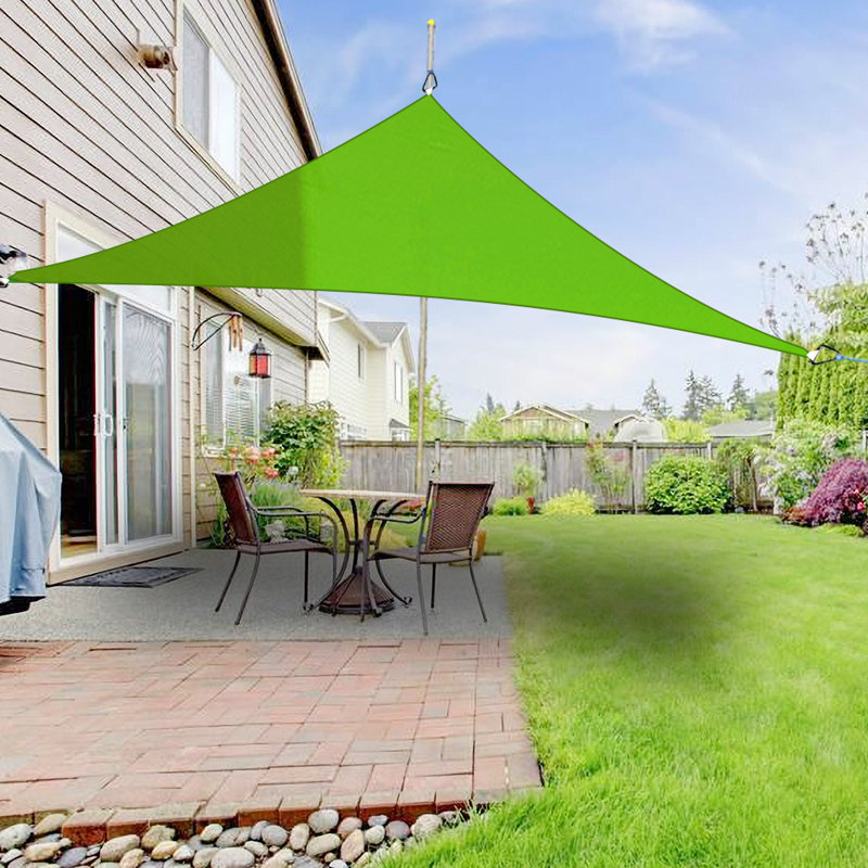 Drummans 2m x 2m x 2m Triangular Sun Shade Sail, Light Green