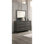 Commode 1 pièce style rustique avec poignées en métal et pieds en bois noirs