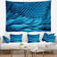 Abstrait abstrait bleu tapissé-28496763