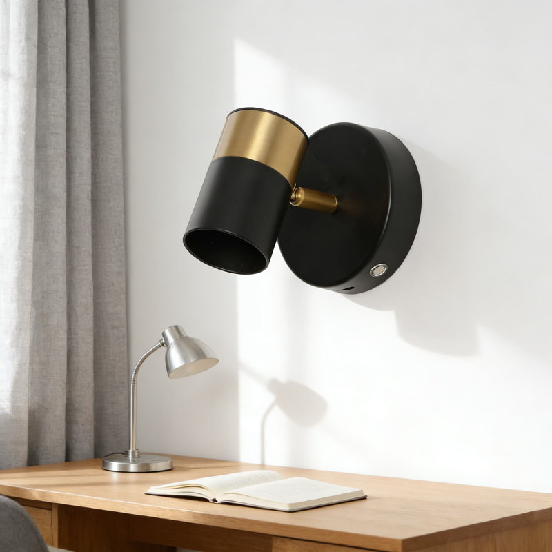 Paola Modern Adjustable Wall Spotlight With Integrated Dimmable LED, Touch Sensor And Rechargeable Battery For Bedroom, Living Room, Kitchen Or Office