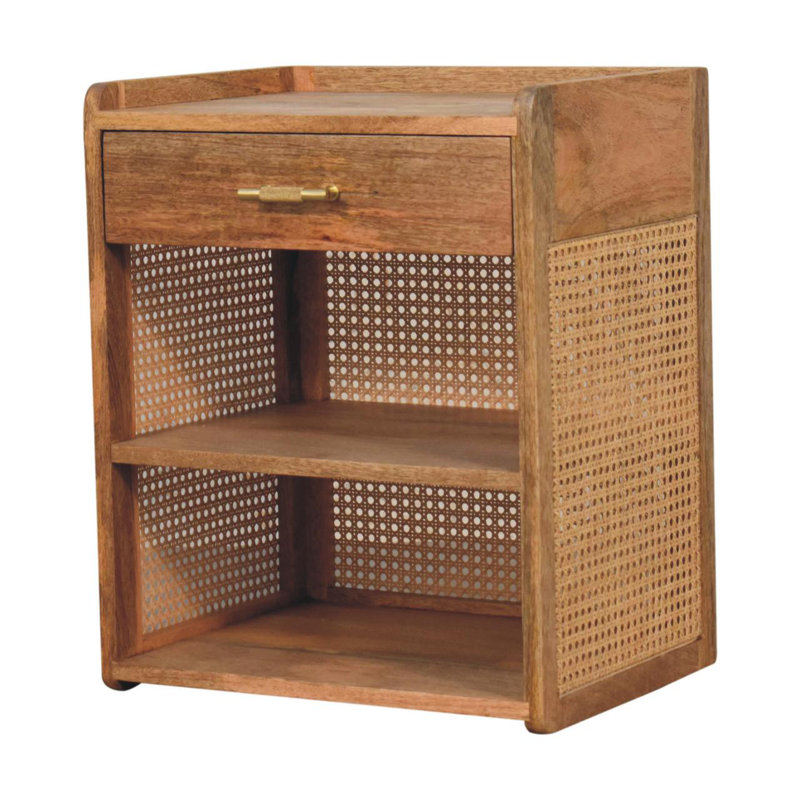 Wartrace 45cm W Solid Wood Bedside Table