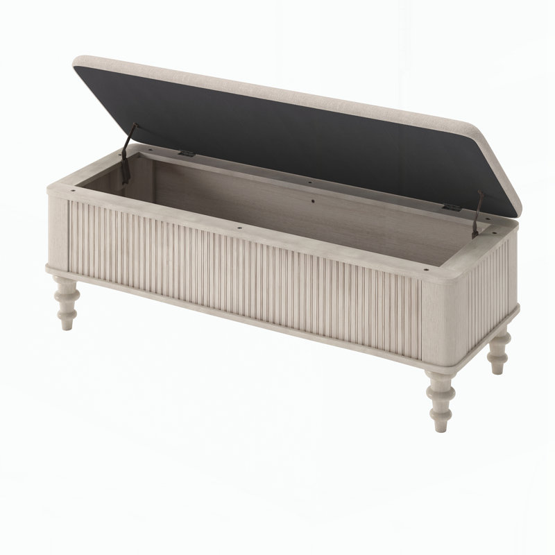 Banc de rangement pour chambre à coucher, Beige, Beige