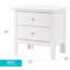 Table de chevet transitionnelle blanche élégante