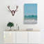 Aqua Green Horizon In Abstract - Wrapped Canvas Painting-55305678