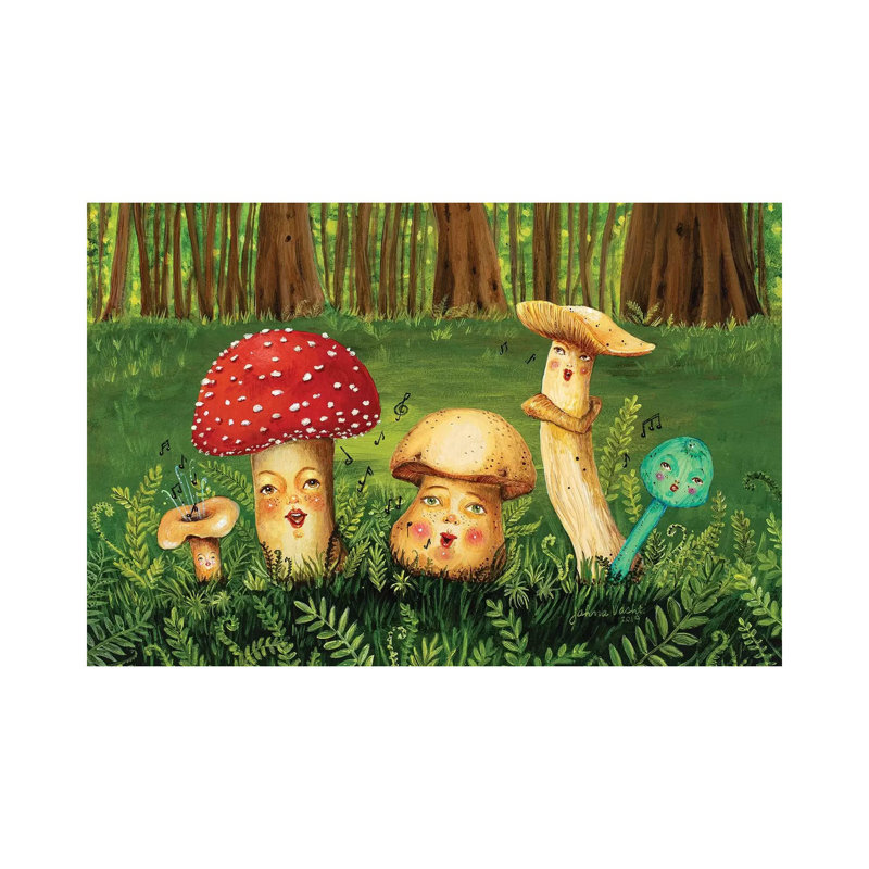 Shroom Tunes 1 Piece Wrapped Canvas Wall Art, 45.72cm H x 66.04cm W x 1.905cm D
