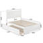 Lit plateforme en bois massif avec pied de lit et gigogne Daury-632012094-632012088