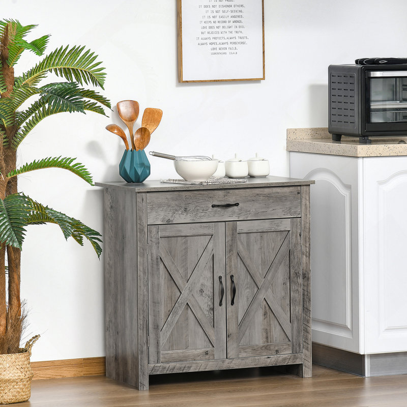 Buffet, armoire de cuisine de style porte de grange, armoire de cuisine