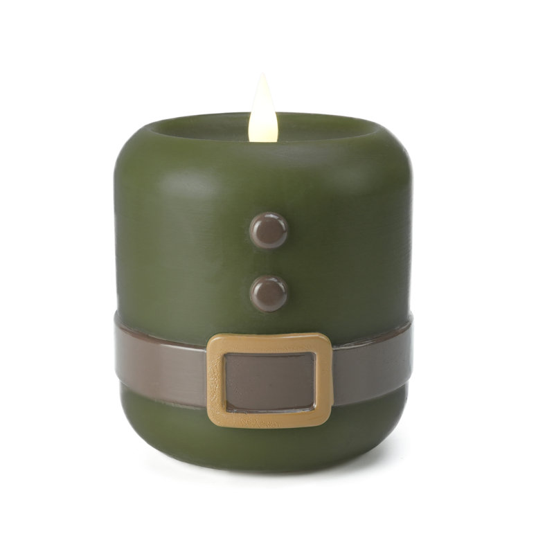 Bougie sans flamme Père Noël, Vert