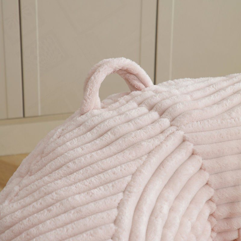 Fauteuil à billes en velours côtelé, Rose